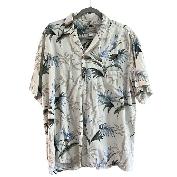 Paradise Found Other - Vtg Paradise Found Short Sleeve Button Up Hawaiian Shirt Made In US-Large